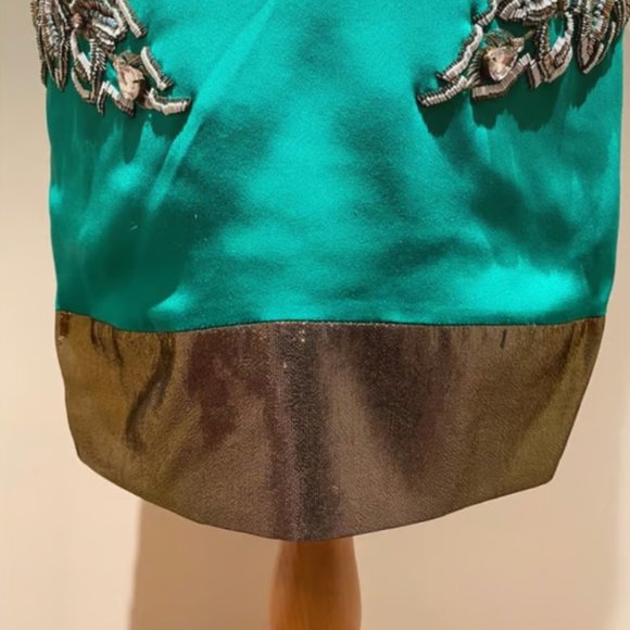 Thakoon green beaded silk dress size 6 - Picture 7 of 8